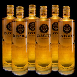 Luxury Kirsch-Mandel Likör in golgenden Flaschen. Luxury Likör six pack kaufen